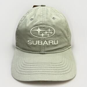 Subaru Logo Mens Gray Official Merchandise Adjustable Strapback Hat Cap NWT New